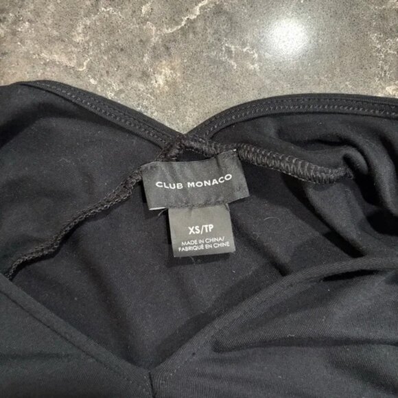 Club Monaco Black V-Neck Top - Picture 4 of 5